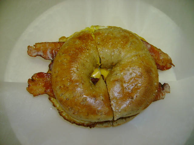 Bacon, Egg, Cheese Sandwich on Bagel