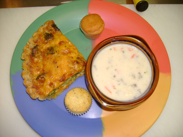 Vegetable Quiche w/Soup & Mini's